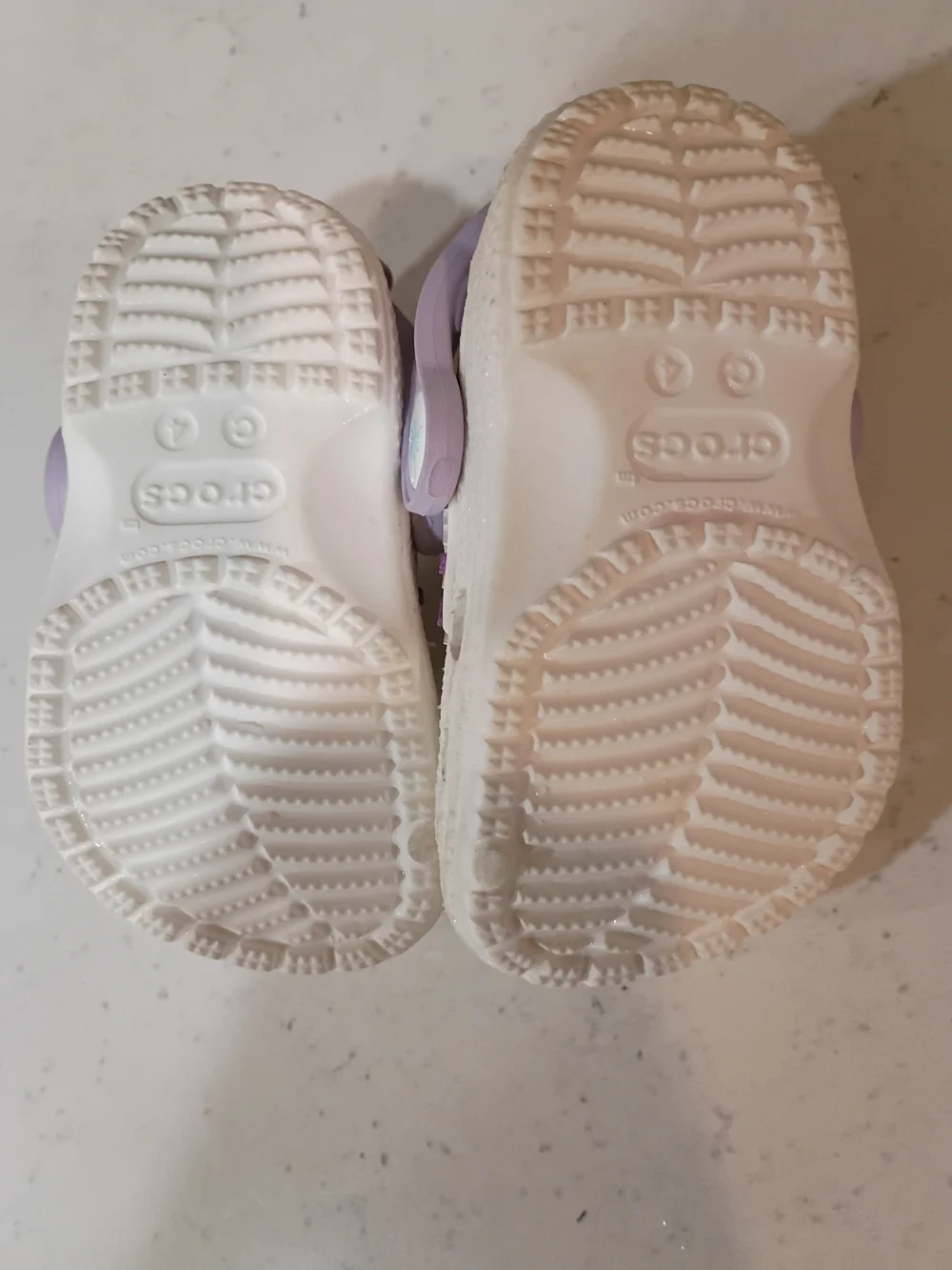 Toddler Crocs Classic Clog Disney Frozen II White & Purple Size 4
